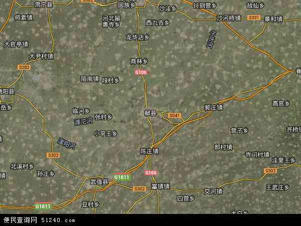 中国河北省沧州市献县徐留高乡地图(卫星地图)