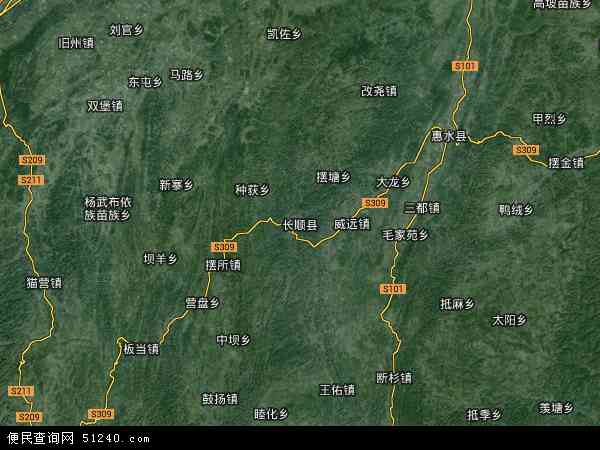 长顺县乡镇地图图片