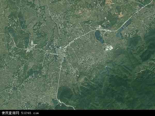 中国广东省云浮市罗定市罗平镇地图(卫星地图)