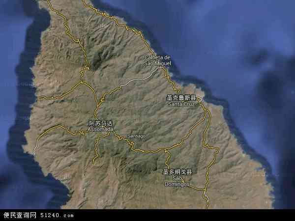 圣地亚哥岛卫星地图 - 圣地亚哥岛高清卫星地图 - 圣地亚哥岛高清航拍地图 - 2024年圣地亚哥岛高清卫星地图
