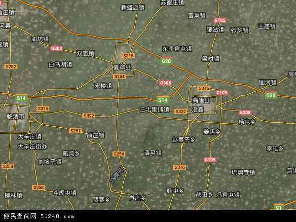 中国山东省聊城市高唐县杨屯镇地图(卫星地图)