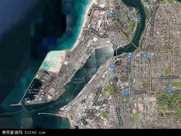 弗里曼特尔港卫星地图 - 弗里曼特尔港高清卫星地图 - 弗里曼特尔港高清航拍地图 - 2024年弗里曼特尔港高清卫星地图