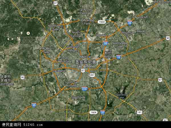 圣安东尼奥卫星地图 - 圣安东尼奥高清卫星地图 - 圣安东尼奥高清航拍地图 - 2024年圣安东尼奥高清卫星地图