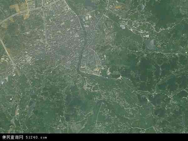 中国湖南省娄底市双峰县永丰镇地图(卫星地图)