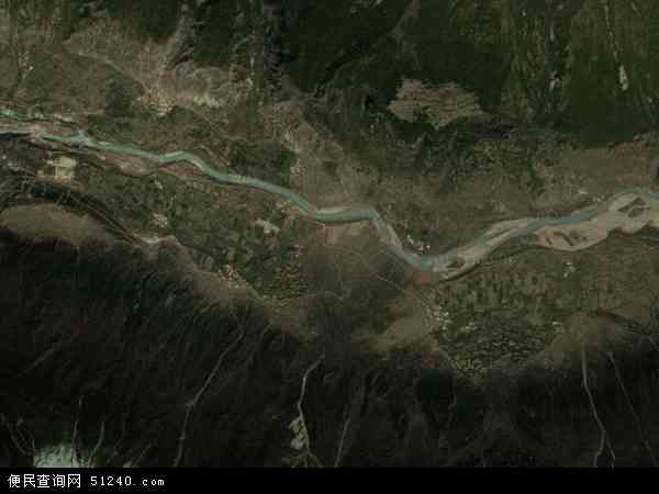 中国西藏自治区那曲地区嘉黎县忠玉乡地图(卫星地图)