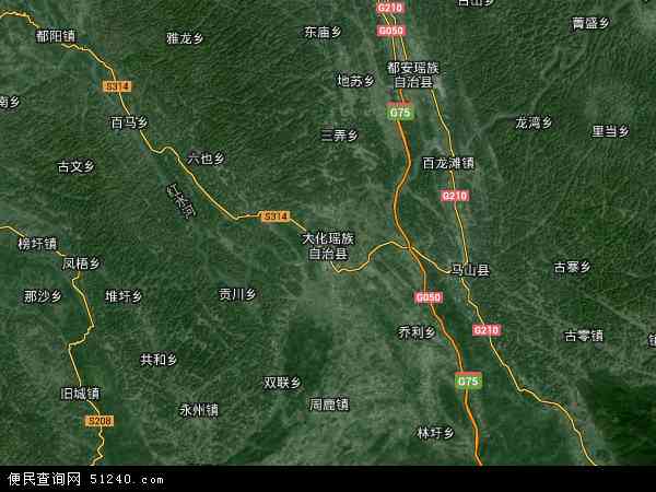 广西大化县全景地图图片