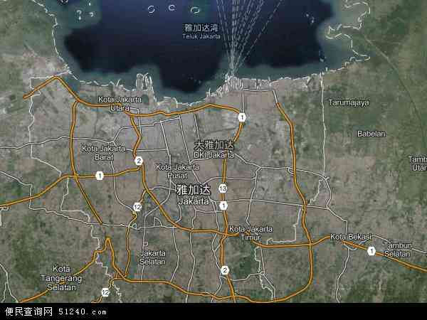 大雅加达首都特区卫星地图 - 大雅加达首都特区高清卫星地图 - 大雅加达首都特区高清航拍地图 - 2024年大雅加达首都特区高清卫星地图