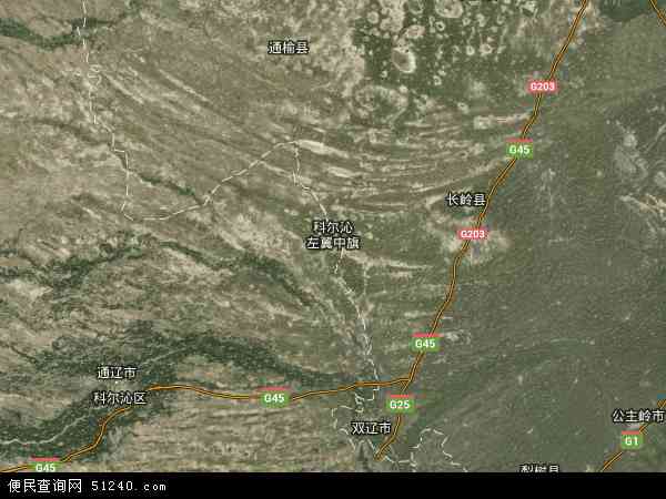 科尔沁左翼中旗卫星地图 - 科尔沁左翼中旗高清卫星地图 - 科尔沁左翼中旗高清航拍地图 - 2024年科尔沁左翼中旗高清卫星地图