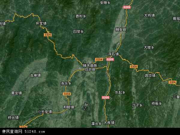 融水县城地图高清图片