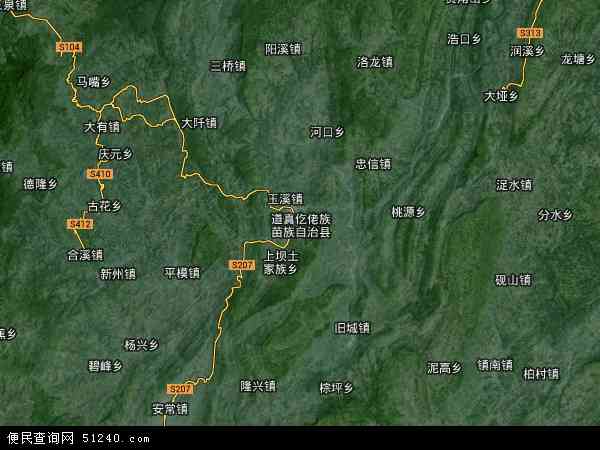道真县行政区划地图图片