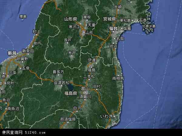 日本茨城县卫星地图图片