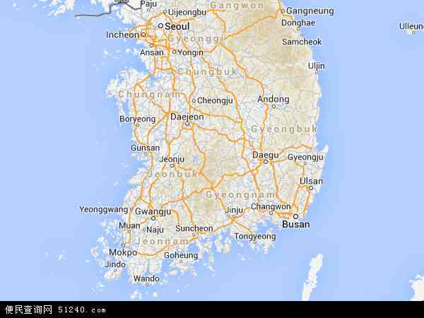 韩国卫星地图 - 韩国高清卫星地图 - 韩国高清航拍地图 - 2022年韩国高清卫星地图