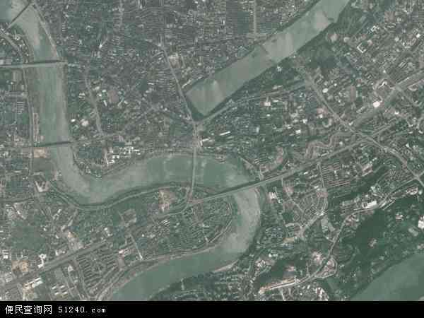 中国广西壮族自治区南宁市青秀区津头地图(卫星地图)