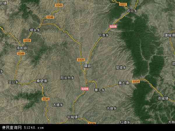 山西省临汾市隰县地图(地图)
