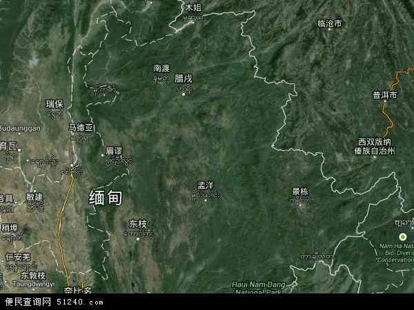 缅甸地图高清卫星地图图片