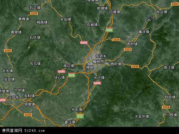 梅县卫星地图 - 梅县高清卫星地图 - 梅县高清航拍地图 - 2024年梅县高清卫星地图