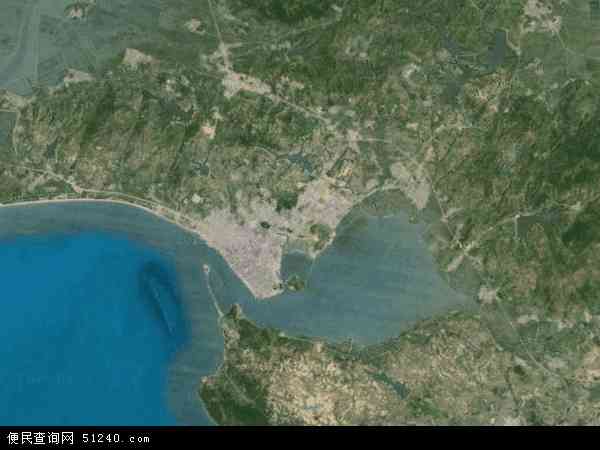 汕尾市红海湾卫星地图图片