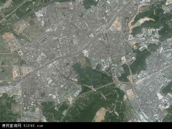 中国广东省深圳市龙岗区横岗地图(卫星地图)