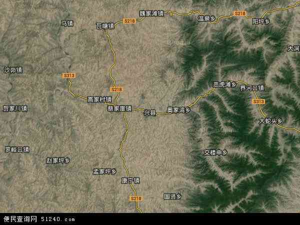 兴县卫星地图 - 兴县高清卫星地图 - 兴县高清航拍地图 - 2024年兴县高清卫星地图