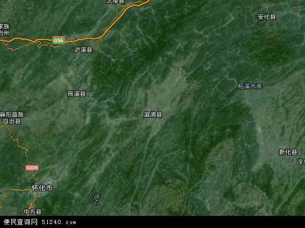湖南省怀化市溆浦县地图(地图)