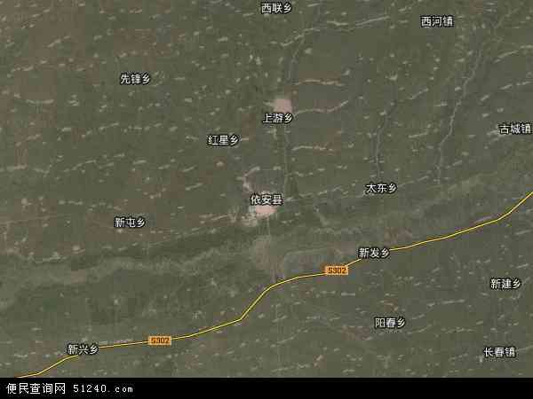 依安县卫星地图 - 依安县高清卫星地图 - 依安县高清航拍地图 - 2024年依安县高清卫星地图
