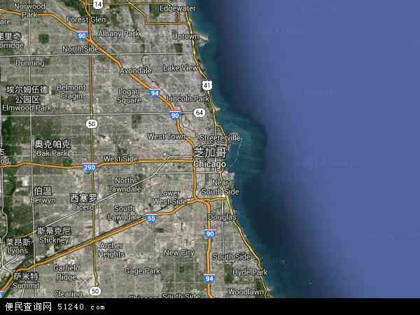 芝加哥卫星地图 - 芝加哥高清卫星地图 - 芝加哥高清航拍地图 - 2024年芝加哥高清卫星地图