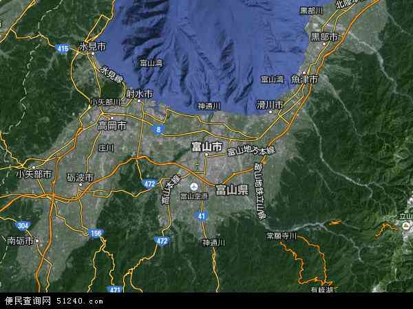 富山卫星地图 - 富山高清卫星地图 - 富山高清航拍地图 - 2024年富山高清卫星地图