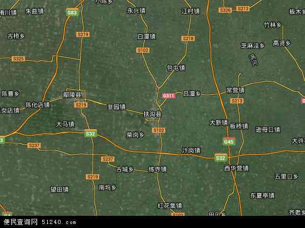 扶沟县卫星地图 扶沟县高清卫星地图 扶沟县高清航拍地图 2021