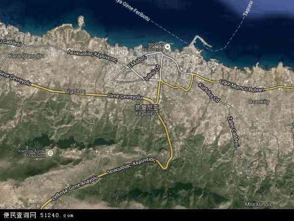 凯里尼亚卫星地图 - 凯里尼亚高清卫星地图 - 凯里尼亚高清航拍地图 - 2024年凯里尼亚高清卫星地图