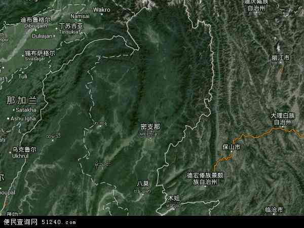缅甸地图高清卫星地图图片