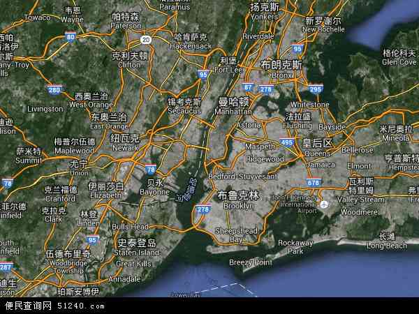 纽约市卫星地图 - 纽约市高清卫星地图 - 纽约市高清航拍地图 - 2024年纽约市高清卫星地图