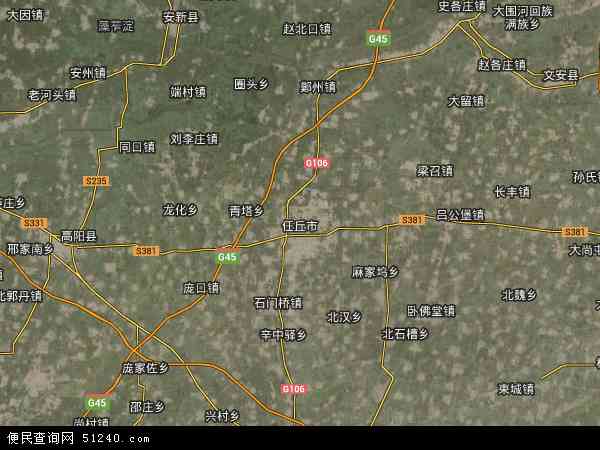河北省任丘市卫星地图图片