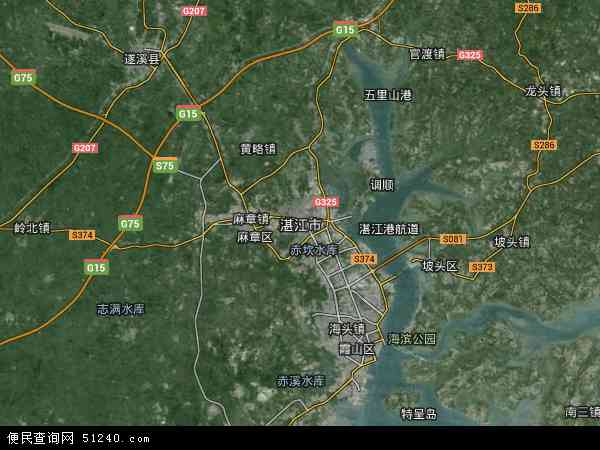 湛江市卫星地图 - 湛江市高清卫星地图 - 湛江市高清航拍地图 - 2024年湛江市高清卫星地图