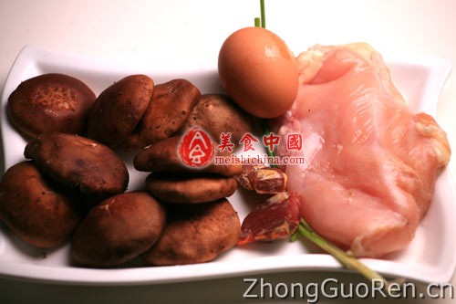 鸡茸火腿酿香菇