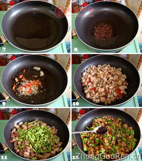 芦笋豆豉爆藕丁的做法