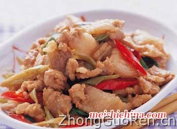 蒜炒五花肉的做法·美食中国图片-meishichina.com