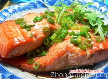 甜酸五香三文鱼图解做法·美食中国图片-meishichina.com