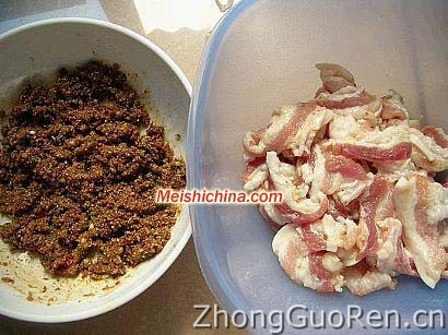 美食中国图片 - 豌豆粉蒸肉的做法 meishichina.com