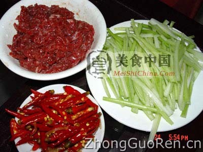 美食中国图片 - 泡椒牛肉丝