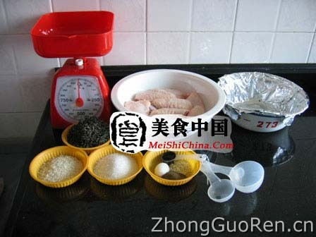 美食中国图片-茶熏鸡翅(详图)