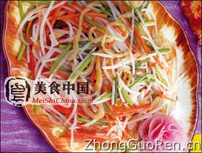 美食中国美食图片·美食厨房·热菜菜谱·蜇皮炒豆芽 - meishichina.com