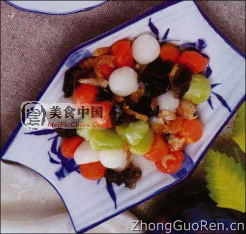 美食中国美食图片·美食厨房·热菜菜谱·海米烧三元 - meishichina.com