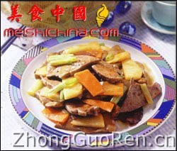 美食中国美食图片·美食厨房·热菜菜谱·炒肝片-meishichina.com