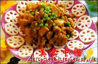 美食中国美食图片·美食厨房·热菜菜谱·莲藕鸡块-meishichina.com