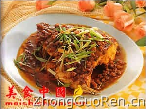 美食中国美食图片·美食厨房·热菜菜谱·干烧海鱼头-meishichina.com