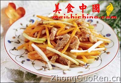 美食中国美食图片·美食厨房·热菜菜谱·胡萝卜牛肉丝-meishichina.com