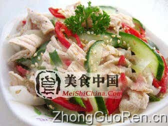 美食中国图片 - 辣拌小黄瓜瘦肉片