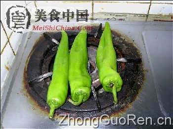 美食中国图片 - 烧辣椒拌皮蛋-全程图解