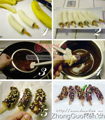 【巧克力香蕉冰棍儿】附12种水果的甜蜜做法
