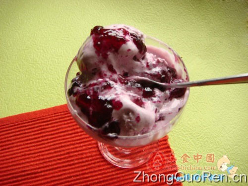 蓝莓蛋奶冰淇淋DIY
